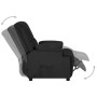 Black Faux Suede Leather Recliner by , Armchairs - Ref: Foro24-324050, Price: 130,38 €, Discount: %