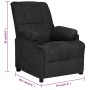 Sillón reclinable de piel de ante sintético negro de , Sillones - Ref: Foro24-324050, Precio: 130,38 €, Descuento: %