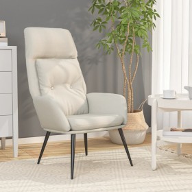 Relaxation armchair in cream-colored synthetic suede leather by , Armchairs - Ref: Foro24-341284, Price: 119,99 €, Discount: %