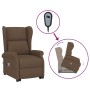 Massage chair with lifting system brown fabric by , Electric massage chairs - Ref: Foro24-289744, Price: 388,06 €, Discount: %