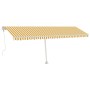 Toldo de pie automático amarillo y blanco 600x300 cm de , Toldos - Ref: Foro24-3069608, Precio: 647,70 €, Descuento: %