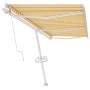 Toldo de pie automático amarillo y blanco 600x300 cm de , Toldos - Ref: Foro24-3069608, Precio: 647,70 €, Descuento: %