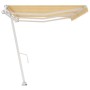 Toldo de pie automático amarillo y blanco 600x300 cm de , Toldos - Ref: Foro24-3069608, Precio: 647,70 €, Descuento: %