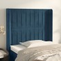 Headboard with dark blue velvet ears 83x16x118/128 cm by , Headboards and footboards - Ref: Foro24-3119852, Price: 76,06 €, D...