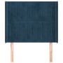 Headboard with dark blue velvet ears 83x16x118/128 cm by , Headboards and footboards - Ref: Foro24-3119852, Price: 76,06 €, D...