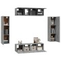 Set de muebles para TV 6 pzas madera contrachapada gris Sonoma de , Muebles TV - Ref: Foro24-3120246, Precio: 218,99 €, Descu...