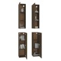 TV cabinet 4 units oak brown plywood 30.5x30x110cm by , TV Furniture - Ref: Foro24-3120334, Price: 154,58 €, Discount: %