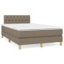 Box spring bed with taupe gray fabric mattress 120x200 cm by , Beds and slatted bases - Ref: Foro24-3140845, Price: 404,44 €,...