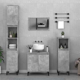 Concrete gray plywood 2-piece bathroom furniture set by , Bathroom furniture - Ref: Foro24-3185593, Price: 197,27 €, Discount: %