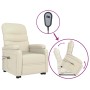 Cream white synthetic leather lifting massage chair by , Electric massage chairs - Ref: Foro24-321284, Price: 332,88 €, Disco...