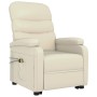 Sillón de masaje elevable cuero sintético blanco crema de , Sillones de masaje eléctricos - Ref: Foro24-321284, Precio: 332,8...