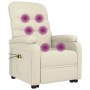 Cream white synthetic leather lifting massage chair by , Electric massage chairs - Ref: Foro24-321284, Price: 332,88 €, Disco...