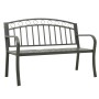 Banco de jardín con mesa acero gris 120 cm de , Bancos de jardín - Ref: Foro24-319585, Precio: 131,82 €, Descuento: %