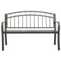 Banco de jardín con mesa acero gris 120 cm de , Bancos de jardín - Ref: Foro24-319585, Precio: 131,82 €, Descuento: %