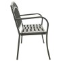 Banco de jardín con mesa acero gris 120 cm de , Bancos de jardín - Ref: Foro24-319585, Precio: 131,82 €, Descuento: %