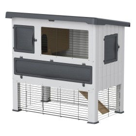 Ferplast Grand Lodge Hutch 120 gray plastic 57085360 by , Cages and habitats for small animals - Ref: Foro24-423367, Price: 3...