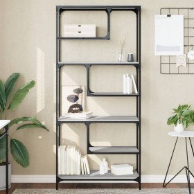 Sonoma gray engineered wood shelving 81x36x176 cm by , Bookcases and shelves - Ref: Foro24-836226, Price: 80,65 €, Discount: %