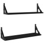 Wall shelves 2 units black 60x15x15.5 cm by , Shelves and shelves - Ref: Foro24-836323, Price: 26,27 €, Discount: %