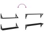 Wall shelves 2 units black 60x15x15.5 cm by , Shelves and shelves - Ref: Foro24-836323, Price: 26,27 €, Discount: %