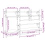 Wandregale mit Stangen, 4 Stück, Holzwerkstoff, Sonoma-Eiche von , Regale und Regale - Ref: Foro24-836264, Preis: 29,48 €, Ra...