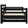 Sofá cama nido madera maciza de pino negro 90x190 cm de , Camas y somieres - Ref: Foro24-836155, Precio: 221,28 €, Descuento: %