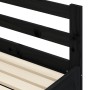 Sofá cama nido madera maciza de pino negro 90x190 cm de , Camas y somieres - Ref: Foro24-836155, Precio: 221,28 €, Descuento: %