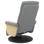 Sillón reclinable de masaje con reposapiés tela gris claro de , Sillones - Ref: Foro24-356533, Precio: 256,39 €, Descuento: %