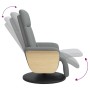 Sillón reclinable de masaje con reposapiés tela gris claro de , Sillones - Ref: Foro24-356533, Precio: 256,39 €, Descuento: %