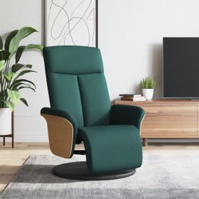 Sillón reclinable con reposapiés tela verde oscuro de , Sillones - Ref: Foro24-356525, Precio: 234,20 €, Descuento: %