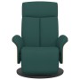 Sillón reclinable con reposapiés tela verde oscuro de , Sillones - Ref: Foro24-356525, Precio: 234,99 €, Descuento: %