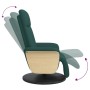 Sillón reclinable con reposapiés tela verde oscuro de , Sillones - Ref: Foro24-356525, Precio: 234,99 €, Descuento: %