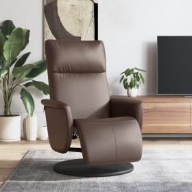 Sillón reclinable con reposapiés cuero sintético marrón de , Sillones - Ref: Foro24-356546, Precio: 205,99 €, Descuento: %