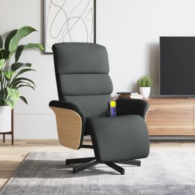 Recliner massage chair with footrest dark gray fabric by , Armchairs - Ref: Foro24-356614, Price: 252,99 €, Discount: %