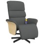 Recliner massage chair with footrest dark gray fabric by , Armchairs - Ref: Foro24-356614, Price: 252,61 €, Discount: %