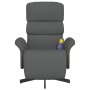 Recliner massage chair with footrest dark gray fabric by , Armchairs - Ref: Foro24-356614, Price: 252,61 €, Discount: %