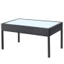 Set muebles de jardín 4 piezas y cojines ratán sintético negro de vidaXL, Conjuntos de jardín - Ref: Foro24-42673, Precio: 19...