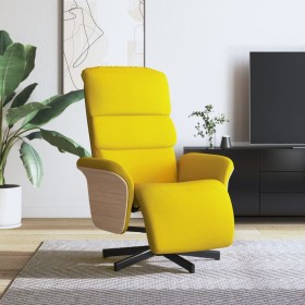 Recliner chair with footrest in light yellow fabric by , Armchairs - Ref: Foro24-356609, Price: 230,28 €, Discount: %