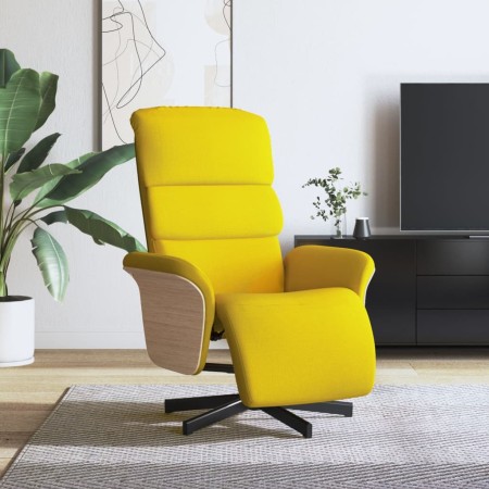 Recliner chair with footrest in light yellow fabric by , Armchairs - Ref: Foro24-356609, Price: 230,99 €, Discount: %