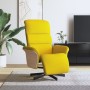 Sillón reclinable con reposapiés tela amarillo claro de , Sillones - Ref: Foro24-356609, Precio: 230,99 €, Descuento: %