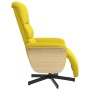 Sillón reclinable con reposapiés tela amarillo claro de , Sillones - Ref: Foro24-356609, Precio: 230,99 €, Descuento: %