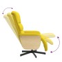 Sillón reclinable con reposapiés tela amarillo claro de , Sillones - Ref: Foro24-356609, Precio: 230,99 €, Descuento: %