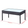 4-teiliges Gartenmöbel-Set und Kissen Kunstrattan schwarz von vidaXL, Gartensets - Ref: Foro24-42673, Preis: 196,75 €, Rabatt: %