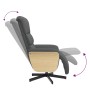 Sillón reclinable con reposapiés tela gris oscuro de , Sillones - Ref: Foro24-356602, Precio: 241,99 €, Descuento: %