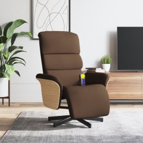 Sillón reclinable de masaje con reposapiés tela marrón de , Sillones - Ref: Foro24-356616, Precio: 249,99 €, Descuento: %