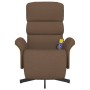 Brown fabric massage recliner with footrest by , Armchairs - Ref: Foro24-356616, Price: 249,99 €, Discount: %