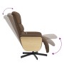 Brown fabric massage recliner with footrest by , Armchairs - Ref: Foro24-356616, Price: 249,99 €, Discount: %