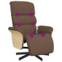 Brown fabric massage recliner with footrest by , Armchairs - Ref: Foro24-356616, Price: 249,99 €, Discount: %