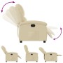 Sillón reclinable de tela crema de , Sillones - Ref: Foro24-371760, Precio: 218,22 €, Descuento: %