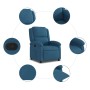 Sillón reclinable de terciopelo azul de , Sillones - Ref: Foro24-371807, Precio: 228,99 €, Descuento: %