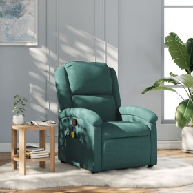 Sillón de masaje reclinable de tela verde oscuro de , Sillones - Ref: Foro24-371769, Precio: 232,56 €, Descuento: %